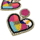 Brave Heart Beaded Earrings