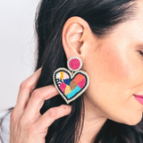 Brave Heart Beaded Earrings