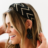 Zig Zag Crinkle Satin Headband