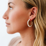 The Everyday Pearl Hoop Earrings