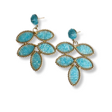 Limitless Beaded Leaf Statement Earrings