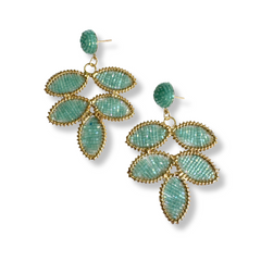 Limitless Beaded Leaf Statement Earrings