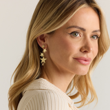 Shooting Star Gold Statement Earrings