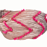 Zig Zag Crinkle Satin Headband