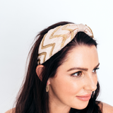 Zig Zag Crinkle Satin Headband