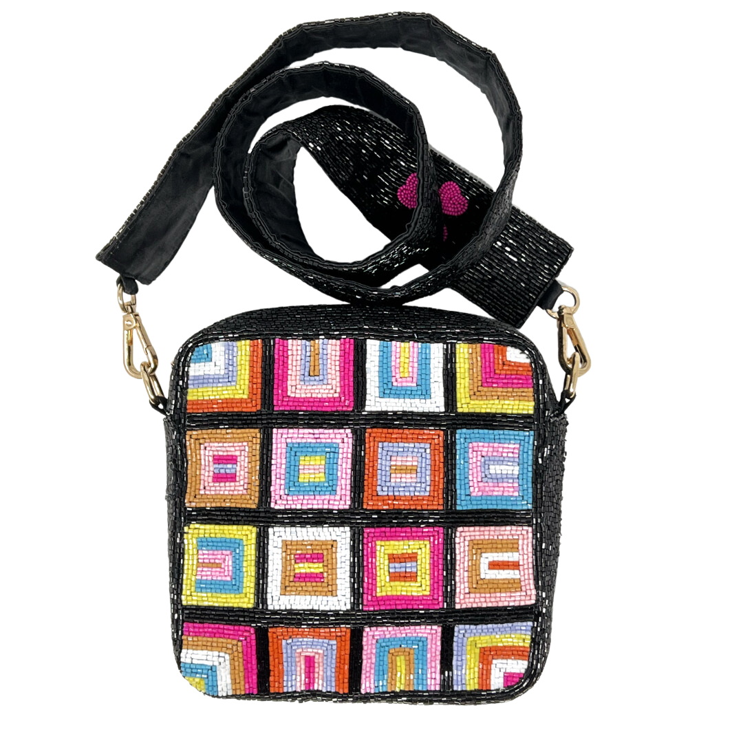 Confident Courage Beaded Square Bag