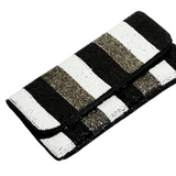 I'm In Charge Striped Beaded Clutch