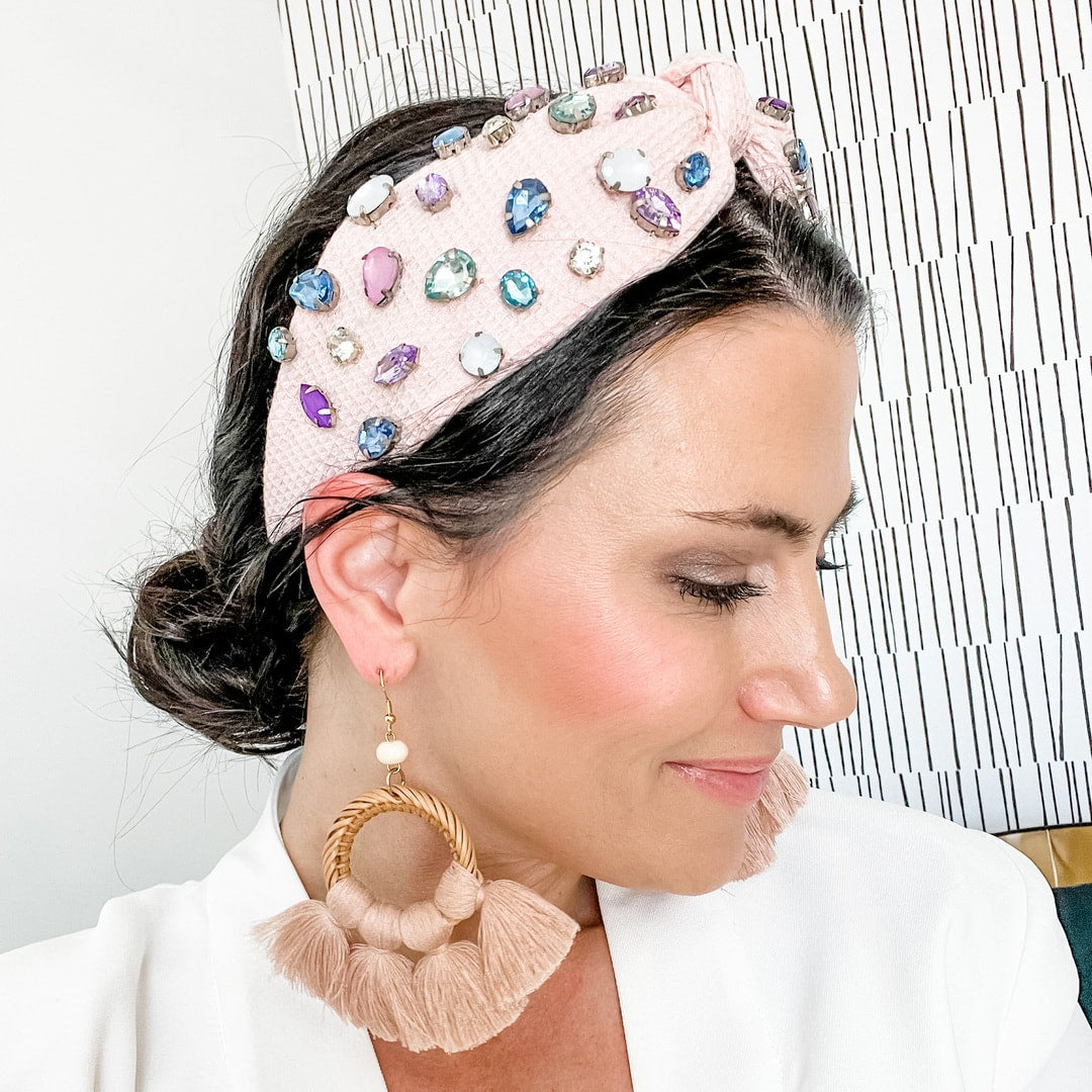 it's a gem statement headband pink