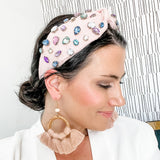 it's a gem statement headband pink