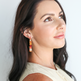 Seize the Day Flower Beaded Earrings