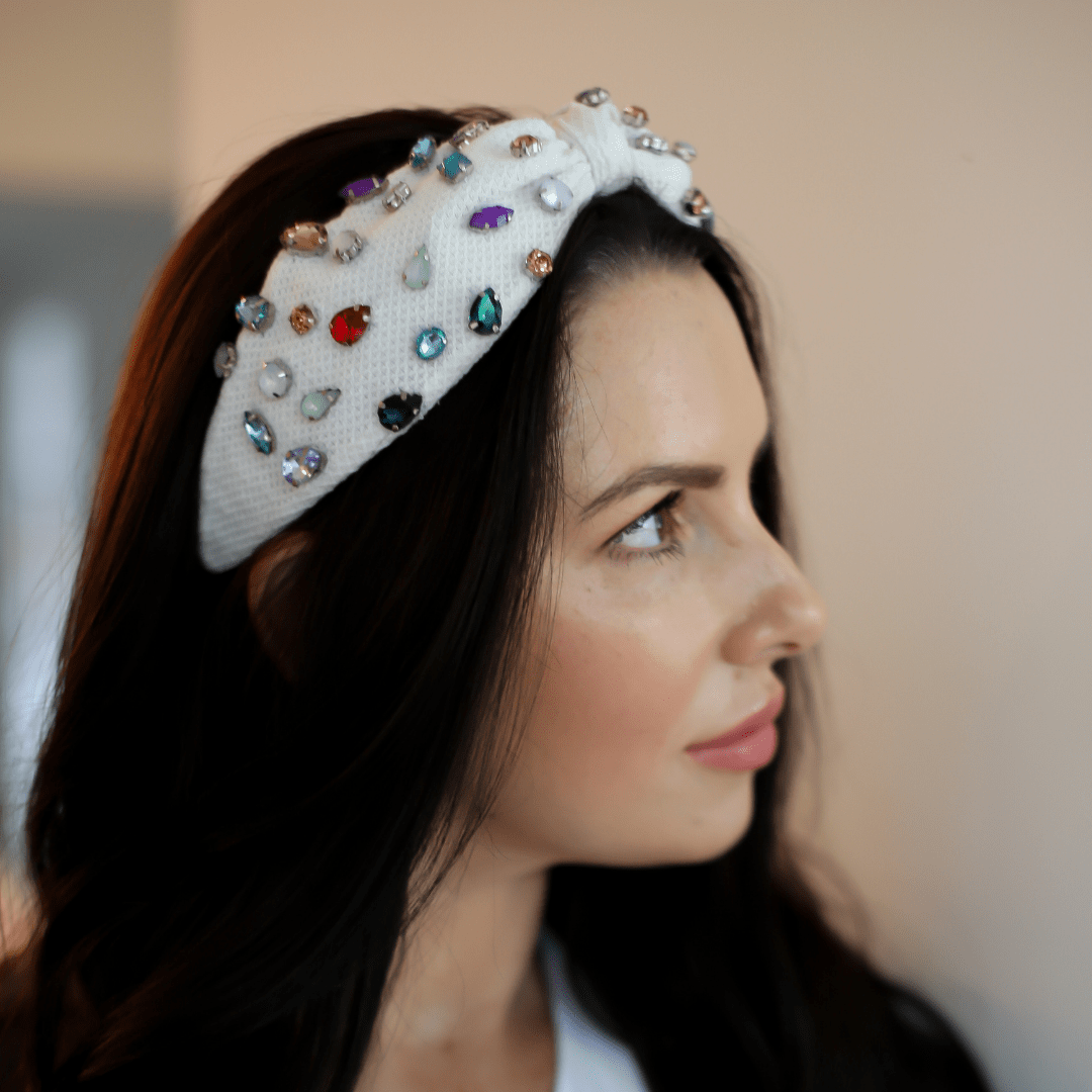 She's a Gem statement headband white