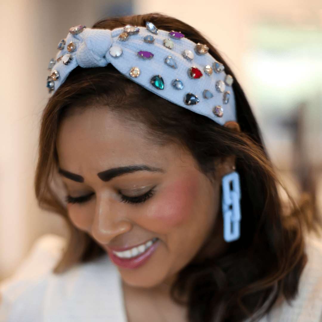 She's a Gem statement headband blue