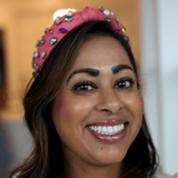 Shes a gem statement headband coral pink