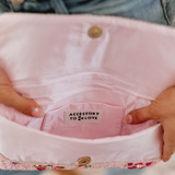 Take Hold Flower Beaded Clutch