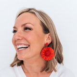 Wildflower Raffia Statement Earrings