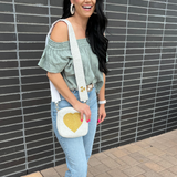 Heart On Sleeve Square Box Bag