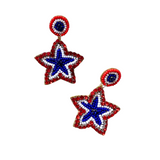 1776 Sparkle Star Drop Earrings