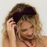 Velvet deep purple headband