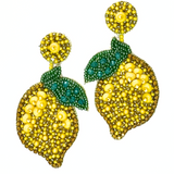 You're Zesty Lemon Beaded Earrings