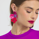 Passion Unites Beaded Flower Earrings