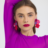 Passion Unites Beaded Flower Earrings