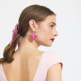 Yours Truly Pink Beaded Earrings