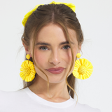 Wildflower Raffia Statement Earrings