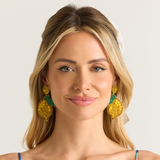 You're Zesty Lemon Beaded Earrings
