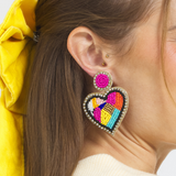 Brave Heart Beaded Earrings