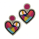 Brave Heart Beaded Earrings