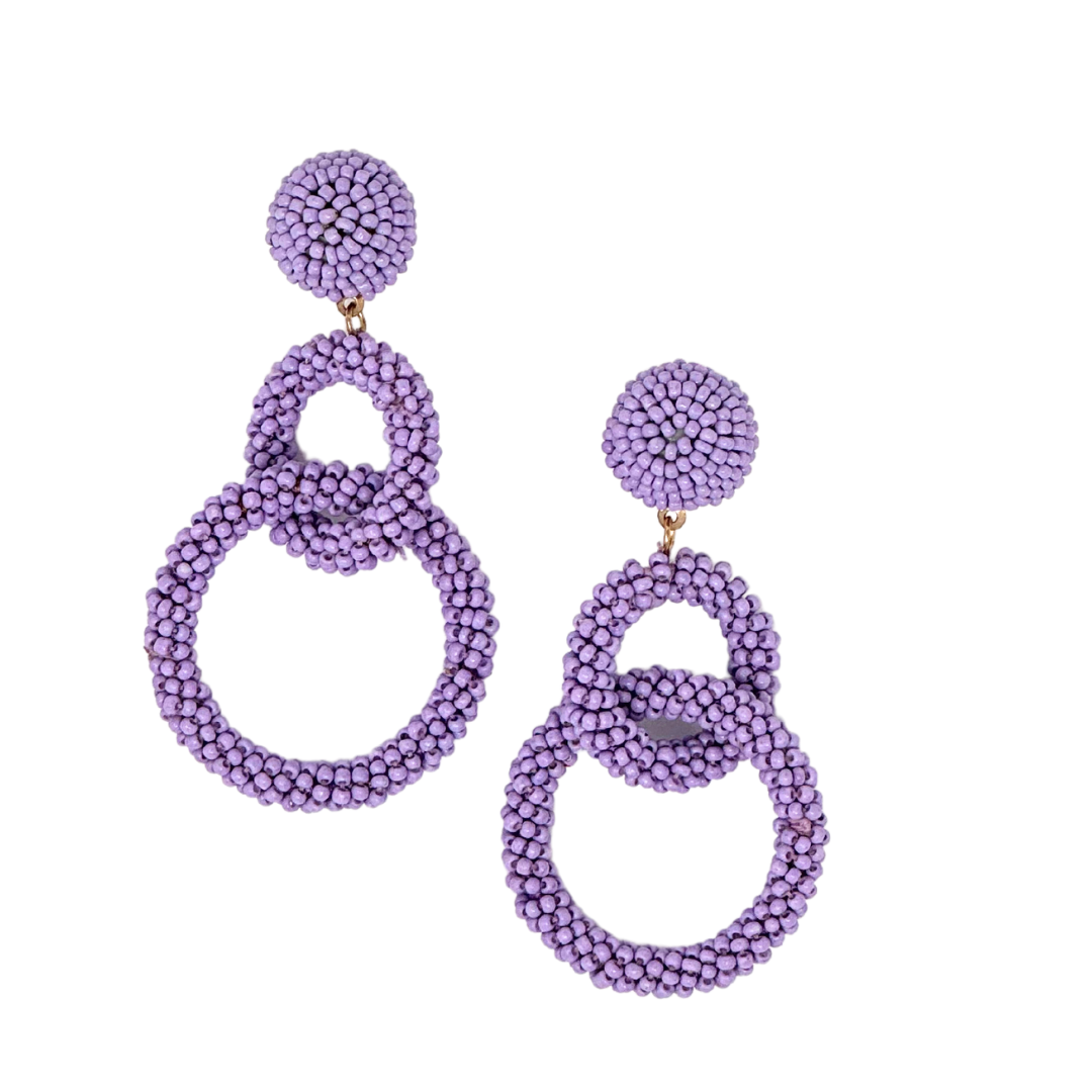 Day Dreamer Circle Beaded Earrings