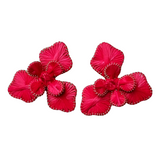 Dig Deep Raffia Flower Statement Earrings