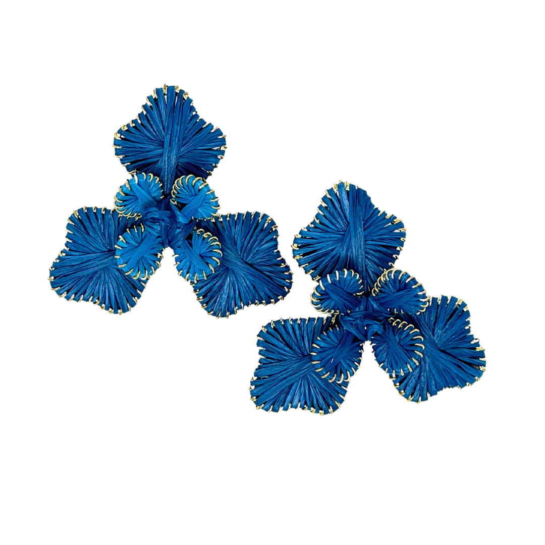 Dig Deep Raffia Flower Statement Earrings