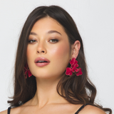 Dig Deep Raffia Flower Statement Earrings