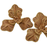 Dig Deep Raffia Flower Statement Earrings