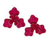 Dig Deep Raffia Flower Statement Earrings