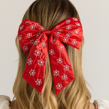 Free Spirit Embellished Satin Hair Bow