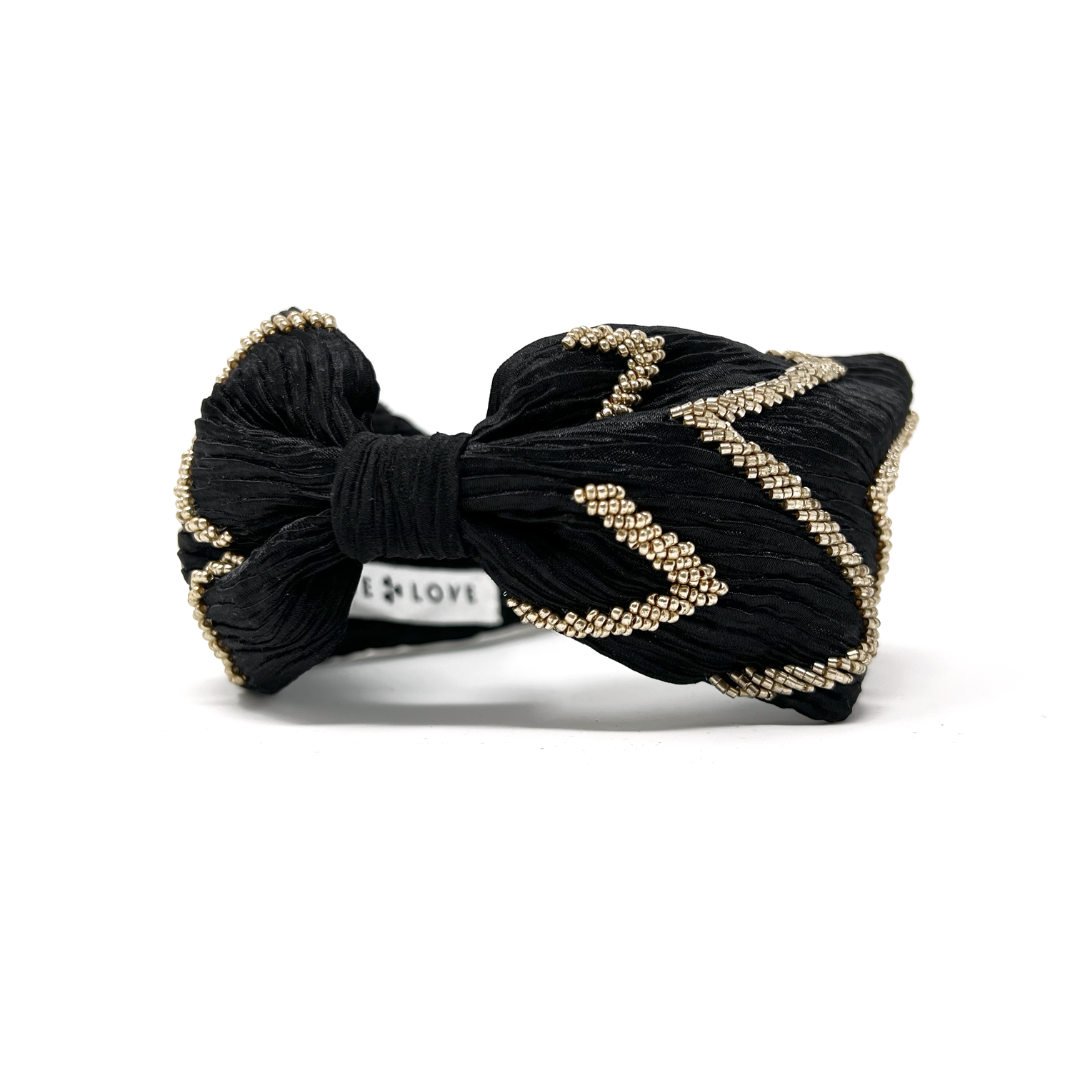 Zig Zag Crinkle Satin Headband