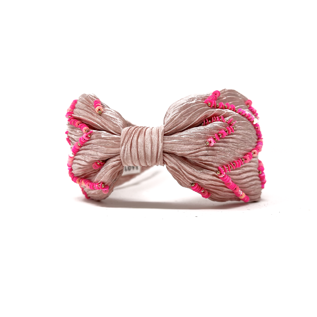 Zig Zag Crinkle Satin Headband