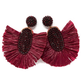 Midnight Dreams Raffia Rhinestone Earrings