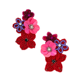 Passion Unites Beaded Flower Earrings