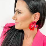 Passion Unites Beaded Flower Earrings