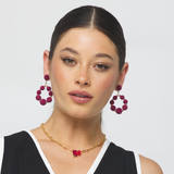 Radiant Ruby Statement Earrings