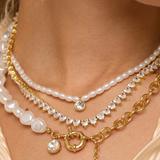 Selected Diamond Pearl Necklace