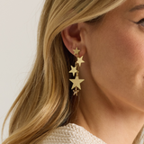 Shooting Star Gold Statement Earrings