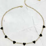 Unconditional Love Black Heart Necklace