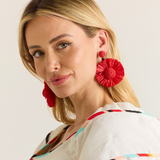 Wildflower Raffia Statement Earrings