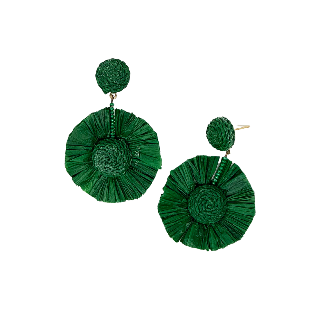 Wildflower Raffia Earrings-Small Version