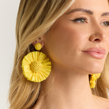 Wildflower Raffia Statement Earrings
