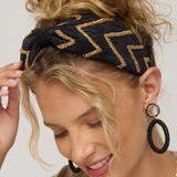 Zig Zag Crinkle Satin Headband